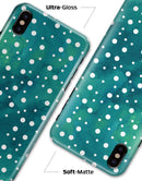 Green and White Watercolor Polka Dots - iPhone X Clipit Case