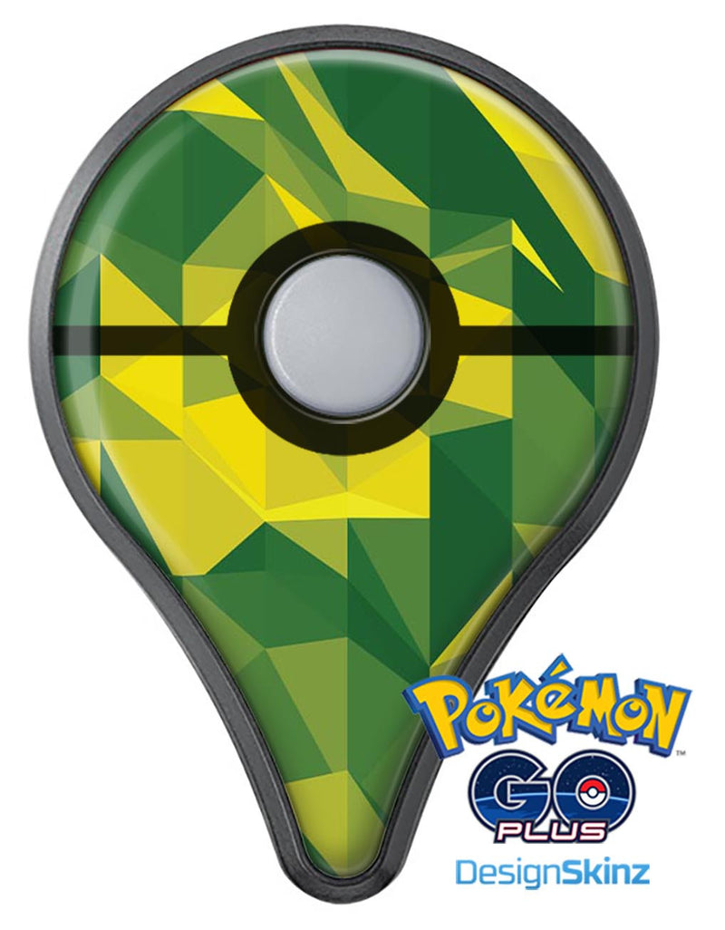 Green and Yellow Geometric Shapes Pokémon GO Plus Vinyl Protective Decal Skin Kit