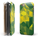 Green and Yellow Geometric Shapes iPhone 6/6s or 6/6s Plus 2-Piece Hybrid INK-Fuzed Case