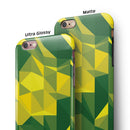 Green and Yellow Geometric Shapes iPhone 6/6s or 6/6s Plus 2-Piece Hybrid INK-Fuzed Case
