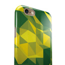 Green and Yellow Geometric Shapes iPhone 6/6s or 6/6s Plus 2-Piece Hybrid INK-Fuzed Case