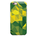 Green and Yellow Geometric Shapes iPhone 6/6s or 6/6s Plus 2-Piece Hybrid INK-Fuzed Case