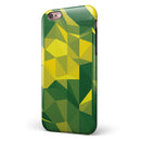 Green and Yellow Geometric Shapes iPhone 6/6s or 6/6s Plus 2-Piece Hybrid INK-Fuzed Case