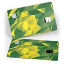 Green and Yellow Geometric Shapes - Premium Protective Decal Skin-Kit for the Apple Credit Card