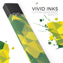 Green and Yellow Geometric Shapes - Premium Decal Protective Skin-Wrap Sticker compatible with the Juul Labs vaping device