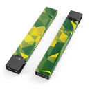 Green and Yellow Geometric Shapes - Premium Decal Protective Skin-Wrap Sticker compatible with the Juul Labs vaping device