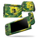 Green and Yellow Geometric Shapes - Skin Wrap Decal for Nintendo Switch Lite Console & Dock - 3DS XL - 2DS - Pro - DSi - Wii - Joy-Con Gaming Controller