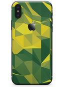 Green and Yellow Geometric Shapes - iPhone X Skin-Kit