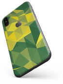 Green and Yellow Geometric Shapes - iPhone X Skin-Kit