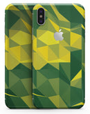 Green and Yellow Geometric Shapes - iPhone X Skin-Kit