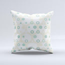 Green and Yellow Layered Vintage Hexagons ink-Fuzed Decorative Throw Pillow