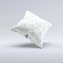 Green and Yellow Layered Vintage Hexagons ink-Fuzed Decorative Throw Pillow