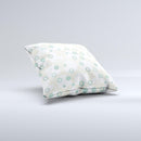 Green and Yellow Layered Vintage Hexagons ink-Fuzed Decorative Throw Pillow