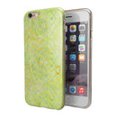 Green and Yellow Watercolor Helix Pattern iPhone 6/6s or 6/6s Plus 2-Piece Hybrid INK-Fuzed Case