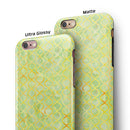 Green and Yellow Watercolor Helix Pattern iPhone 6/6s or 6/6s Plus 2-Piece Hybrid INK-Fuzed Case