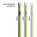 Green and Yellow Watercolor Helix Pattern iPhone 6/6s or 6/6s Plus 2-Piece Hybrid INK-Fuzed Case