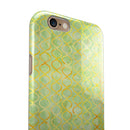Green and Yellow Watercolor Helix Pattern iPhone 6/6s or 6/6s Plus 2-Piece Hybrid INK-Fuzed Case