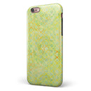 Green and Yellow Watercolor Helix Pattern iPhone 6/6s or 6/6s Plus 2-Piece Hybrid INK-Fuzed Case
