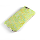 Green and Yellow Watercolor Helix Pattern iPhone 6/6s or 6/6s Plus 2-Piece Hybrid INK-Fuzed Case