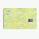 Green and Yellow Watercolor Helix Pattern - Premium Protective Decal Skin-Kit for the Apple Credit Card