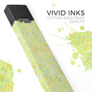Green and Yellow Watercolor Helix Pattern - Premium Decal Protective Skin-Wrap Sticker compatible with the Juul Labs vaping device
