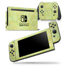 Green and Yellow Watercolor Helix Pattern - Vinyl Skin Wrap for Nintendo Switch 2, OLED, Lite, Pro Controller, Wii & Classic Handhelds