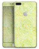 Green and Yellow Watercolor Helix Pattern - Skin-kit for the iPhone 8 or 8 Plus