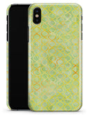 Green and Yellow Watercolor Helix Pattern - iPhone X Clipit Case
