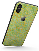Green and Yellow Watercolor Helix Pattern - iPhone X Skin-Kit