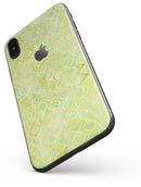 Green and Yellow Watercolor Helix Pattern - iPhone X Skin-Kit