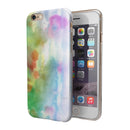 Green to Pink Absorbed Watercolor Texture iPhone 6/6s or 6/6s Plus 2-Piece Hybrid INK-Fuzed Case