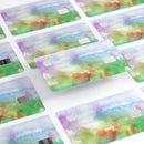 Green to Pink Absorbed Watercolor Texture - Premium Protective Decal Skin-Kit for the Apple Credit Card