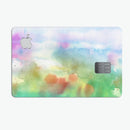 Green to Pink Absorbed Watercolor Texture - Premium Protective Decal Skin-Kit for the Apple Credit Card