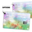 Green to Pink Absorbed Watercolor Texture - Premium Protective Decal Skin-Kit for the Apple Credit Card