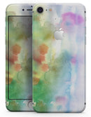 Green to Pink Absorbed Watercolor Texture - Skin-kit for the iPhone 8 or 8 Plus