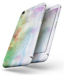 Green to Pink Absorbed Watercolor Texture - Skin-kit for the iPhone 8 or 8 Plus