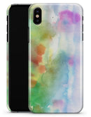 Green to Pink Absorbed Watercolor Texture - iPhone X Clipit Case
