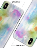 Green to Pink Absorbed Watercolor Texture - iPhone X Clipit Case