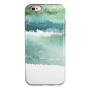 Greenish Watercolor Strokes iPhone 6/6s or 6/6s Plus 2-Piece Hybrid INK-Fuzed Case