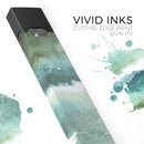 Greenish Watercolor Strokes - Premium Decal Protective Skin-Wrap Sticker compatible with the Juul Labs vaping device