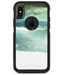 Greenish Watercolor Strokes - iPhone X OtterBox Case & Skin Kits