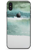 Greenish Watercolor Strokes - iPhone X Skin-Kit