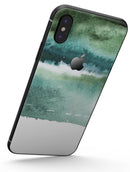 Greenish Watercolor Strokes - iPhone X Skin-Kit