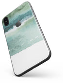 Greenish Watercolor Strokes - iPhone X Skin-Kit