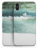 Greenish Watercolor Strokes - iPhone X Skin-Kit