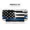 Grunge Patriotic American Flag with Thin Blue Line V2 - Skin Wrap Decal for Nintendo Switch Lite Console & Dock - 3DS XL - 2DS - Pro - DSi - Wii - Joy-Con Gaming Controller