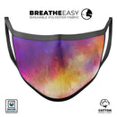 Grunge Absorbed Watercolor Texture - Made in USA Mouth Cover Unisex Anti-Dust Cotton Blend Reusable & Washable Face Mask with Adjustable Sizing for Adult or Child