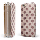 Grunge Brown and Tan Polkadot Pattern iPhone 6/6s or 6/6s Plus 2-Piece Hybrid INK-Fuzed Case