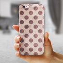 Grunge Brown and Tan Polkadot Pattern iPhone 6/6s or 6/6s Plus 2-Piece Hybrid INK-Fuzed Case