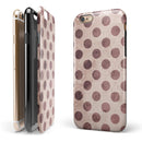 Grunge Brown and Tan Polkadot Pattern iPhone 6/6s or 6/6s Plus 2-Piece Hybrid INK-Fuzed Case